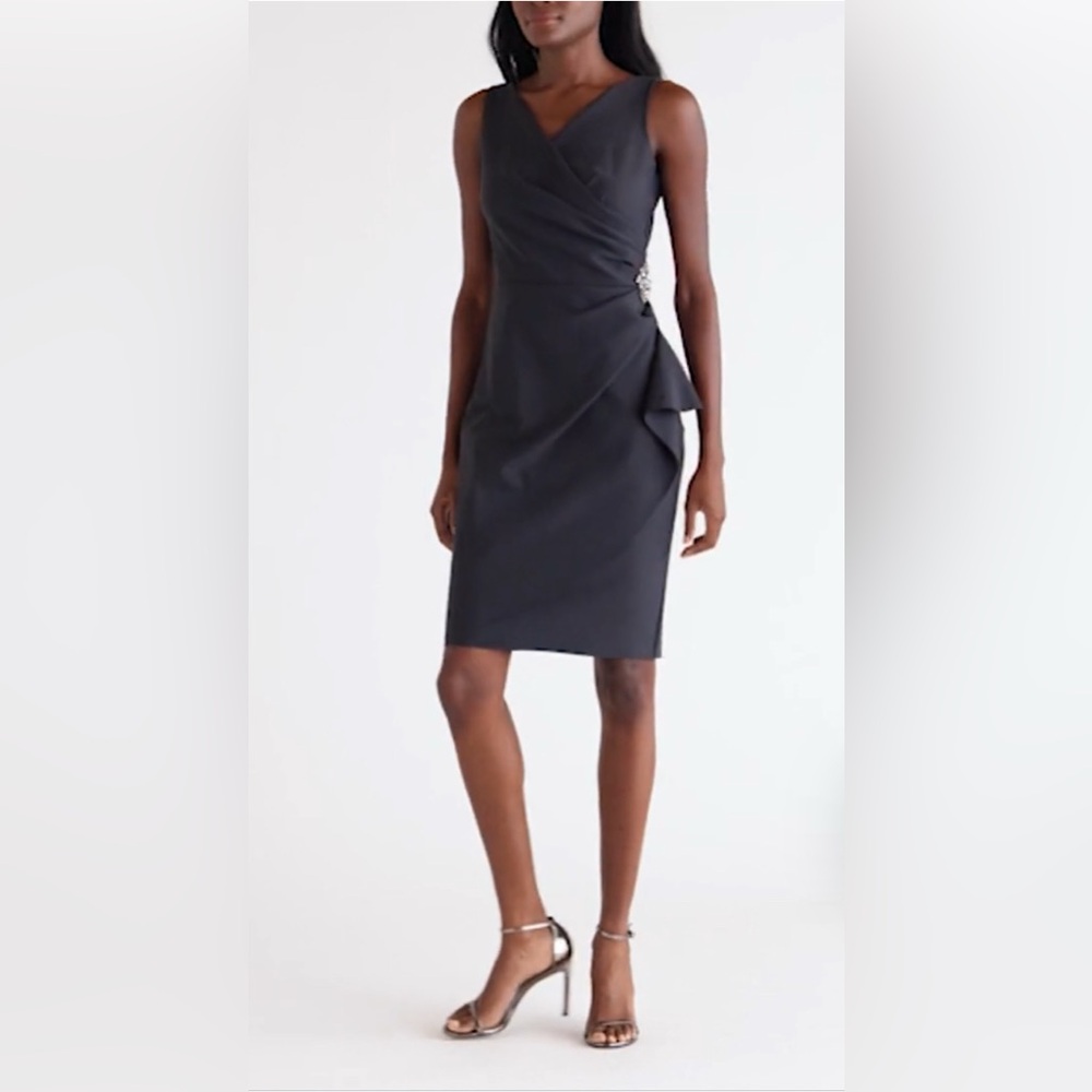 NWT Alex Evenings Contour Collection Side Ruched Cocktail Dress Size 12